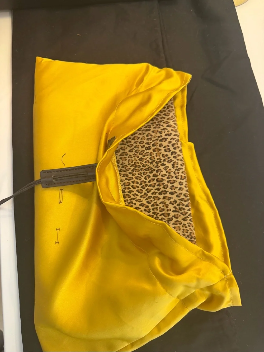Origami Square First Edition Italian Leopard Hair-On-Hide Clutch